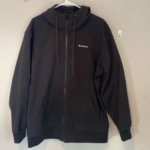 Mens black hodded jacket